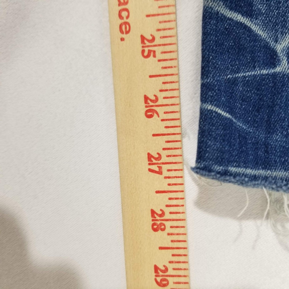 MOTHER The Looker Ankle Fray Jeans Size 28 Distressed Denim Naughty Intentions - Picture 11 of 12